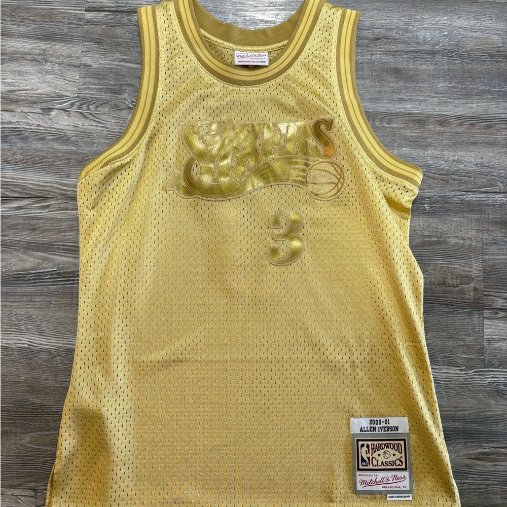 Mitchell & Ness Yellow Hardwood Classics Jersey